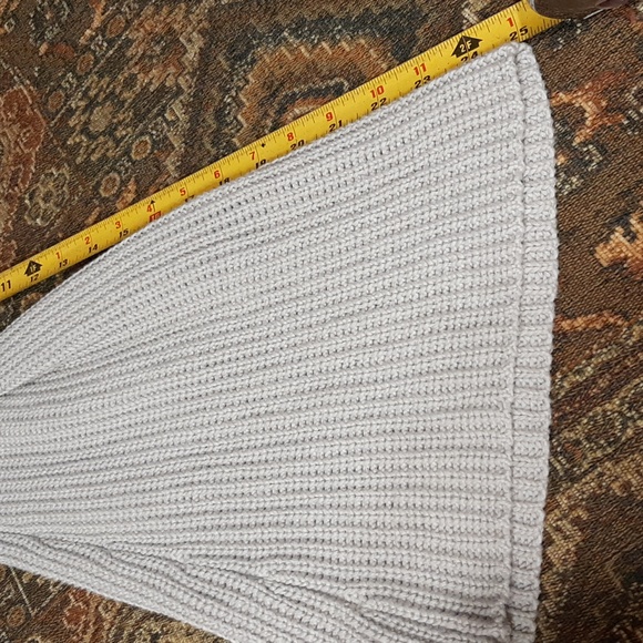 Free People Oversized Crop Sweater Size Medium Light Gray - Picture 8 of 11